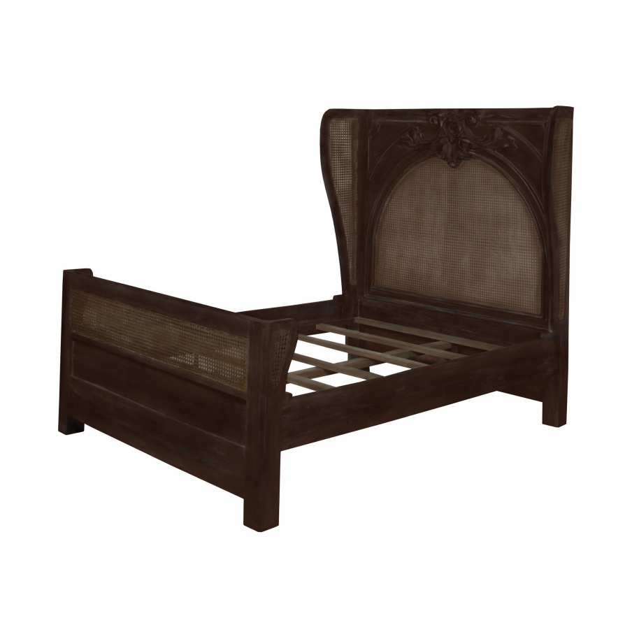 Bett Caned Acanthus Queen Bed Guild Master