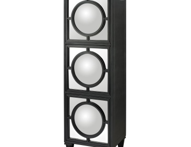 Das Regal Mirage Convex Mirror Shelf Unit Sterling