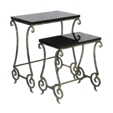 Tisch Set of 2 Marble Stacking Side Tables