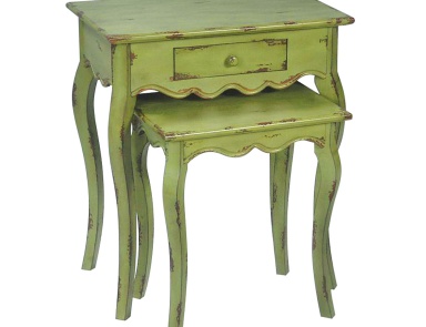 Tisch Set of 2 Verde Stacking Tables Sterling
