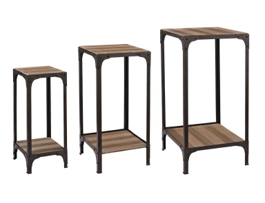 Tisch Set Of Plant Stands With Bottom Shelf Dimond Home