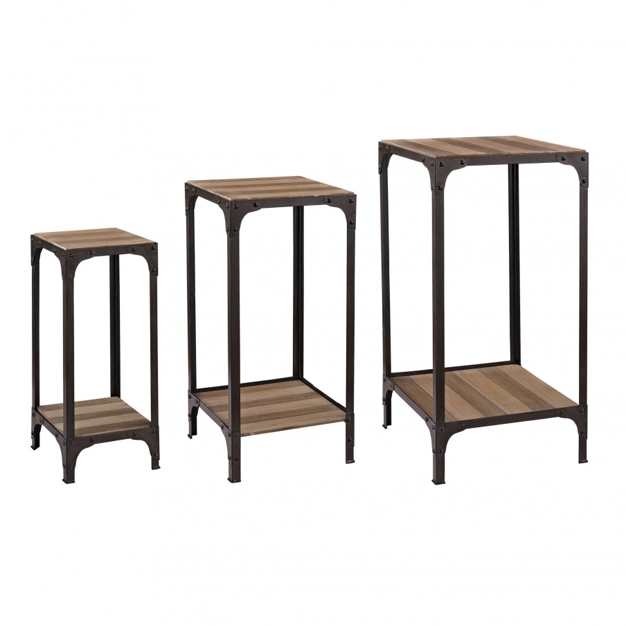 Tisch Set Of Plant Stands With Bottom Shelf Dimond Home