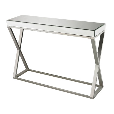 Konsole Klein-Mirror And Stainless Console Table