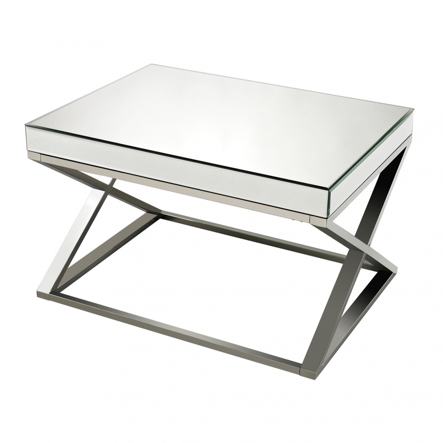 Tisch Klein-Mirror And Stainless Steel Coffee Table Dimond Home