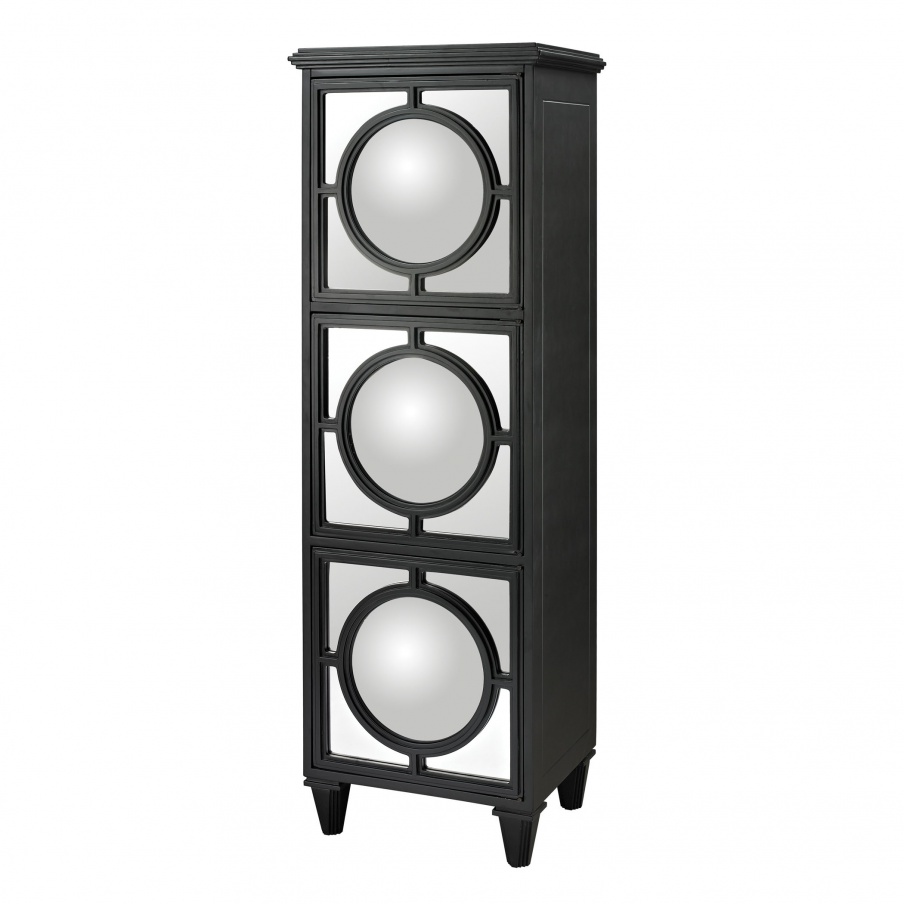 Das Regal Mirage Convex Mirror Shelf Unit Dimond Home