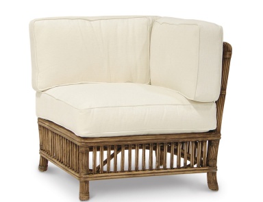 Sessel auf einem Rahmen aus Rattan President ' s Corner, Palecek (Rattan, Korbstuhl)