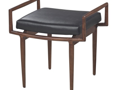 Bench Blackinton Mid-Century Ottoman In Dark Cherry And Black By Sterling