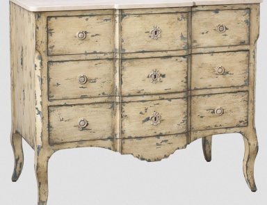 Kommode mit neun Schubladen Sandrine, French Heritage (Möbel für das Schlafzimmer Provence)