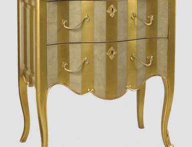 Kommode gestreift Fontenay, French Heritage (glamorous Schlafzimmer-Möbel)
