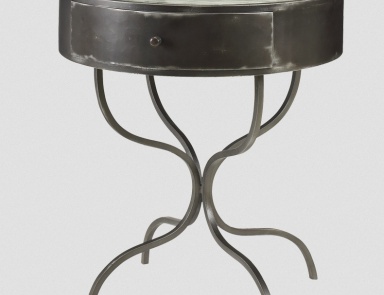 Runder Tisch mit Metallbeinen Colmar, French Heritage