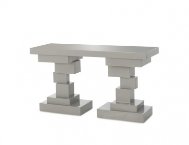 Konsole Van Thiel & Co aus Metall und Marmor, Van Thiel & Co