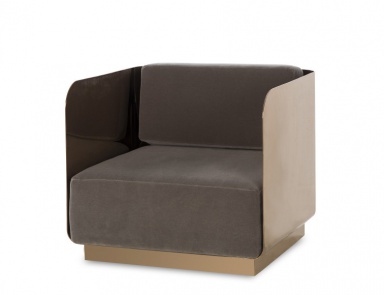 Sessel auf einem Rahmen aus Stahl Vinci, Kelly Hoppen