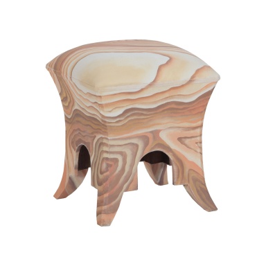 Chaiselongue Princess Ottoman With Motif Sandstone