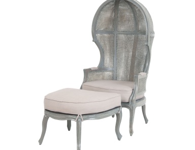 Sessel King Rattan Balloon Chair Ottoman And Guild Master (Rattan, Korbstuhl)