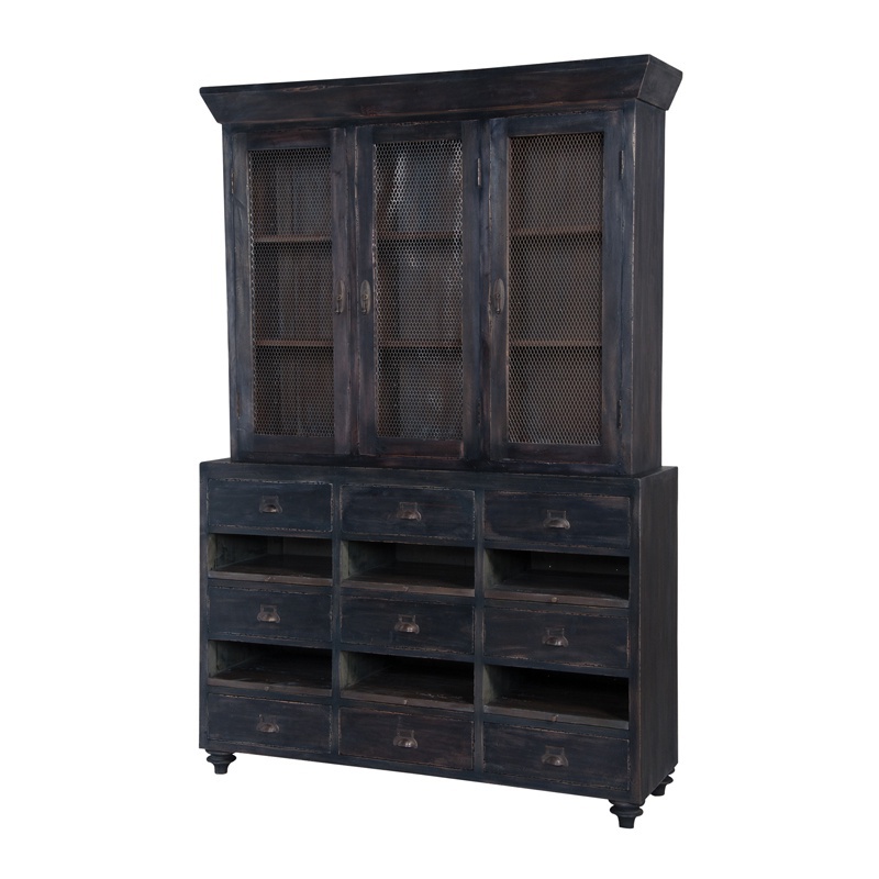 Schrank European Farmhouse Display Cabinet Guild Master