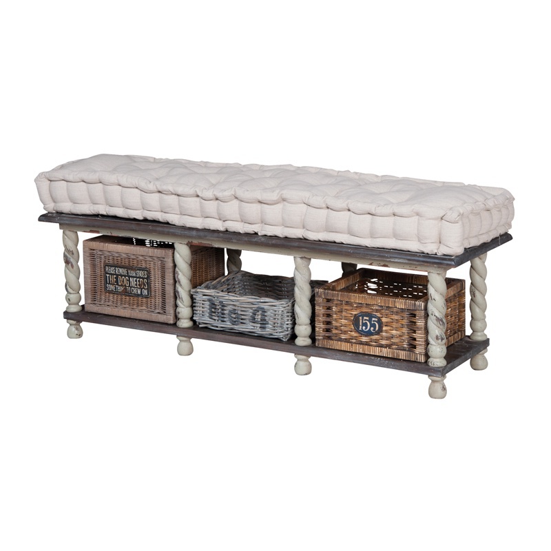 Bench European Farmhouse Storage Bench Guild Master