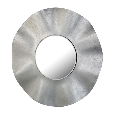 Wandhalter Bent Glass Wall Mirror In Antique Silver Finish