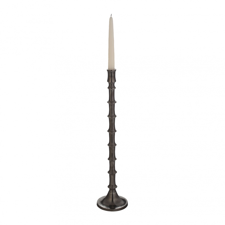 Kerzenhalter Gunmetal Bamboo Candleholder - Lg Dimond Home