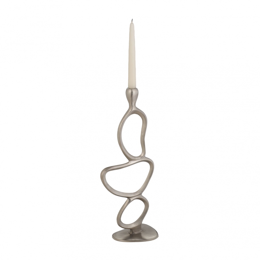 Kerzenhalter Silver Hoop Candleholder Dimond Home