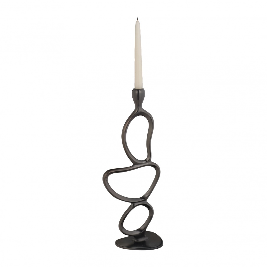 Kerzenhalter Gunmetal Hoop Candleholder Dimond Home