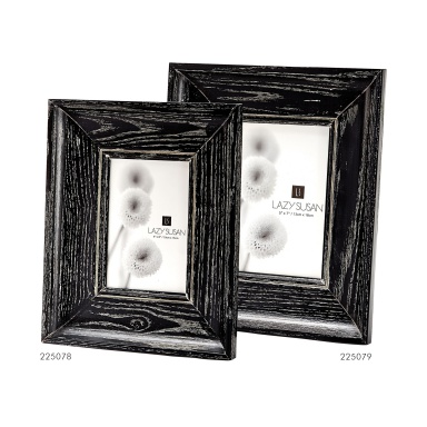 Bilderrahmen Cerused Convex Black Frame - 4 X 6