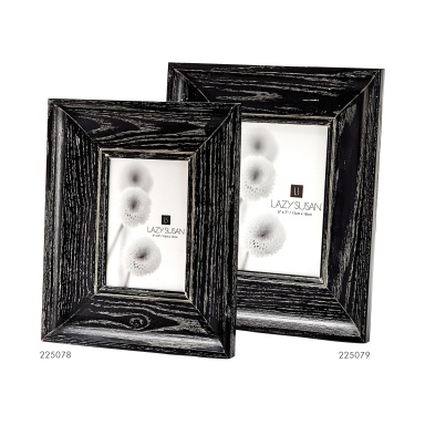 Bilderrahmen Cerused Convex Black Frame - 5 X 7