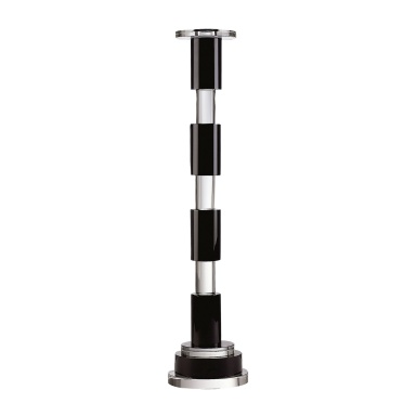 Kerzenhalter Black And Clear Crystal Rod Candleholder