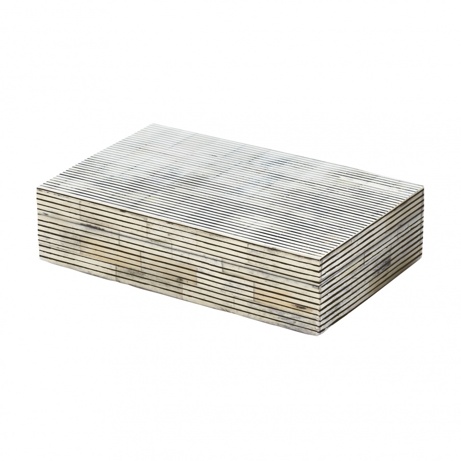 Aufbewahrungsbox Pin Stripe Bone Box - Sm Dimond Home