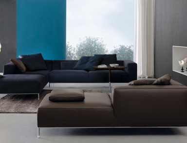 Modulares Sofa in Leder - / Textil Polsterung, MARTIN - JESSE
