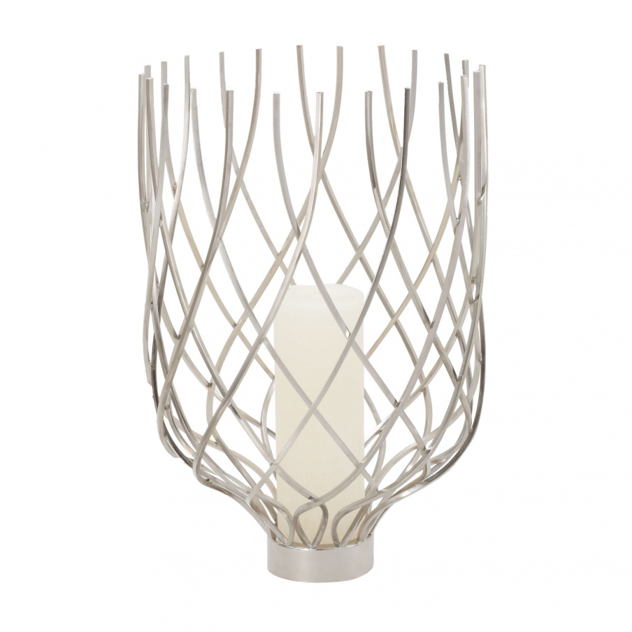 Kerzenhalter Silver Vortex Hurricane Dimond Home