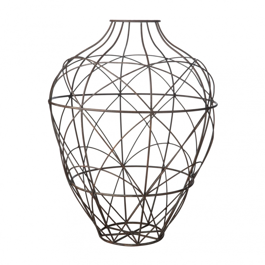 Vase Russet Wire Vessel - Lg Dimond Home