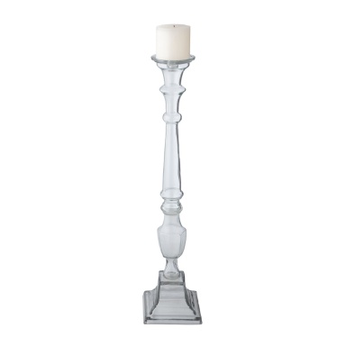Kerzenhalter Tall Clear Glass Knight Pillar Holder - Sm