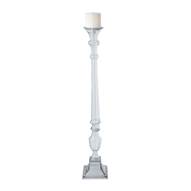Kerzenhalter Tall Clear Glass Knight Pillar Holder - Lg