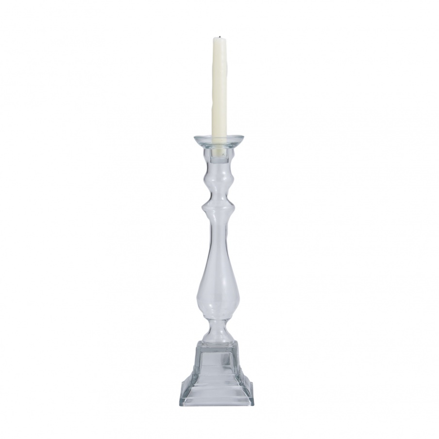 Kerzenhalter Clear Glass Knight Pillar Holder - Sm Dimond Home