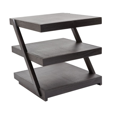 Tisch Stacked Black Teak Side Table