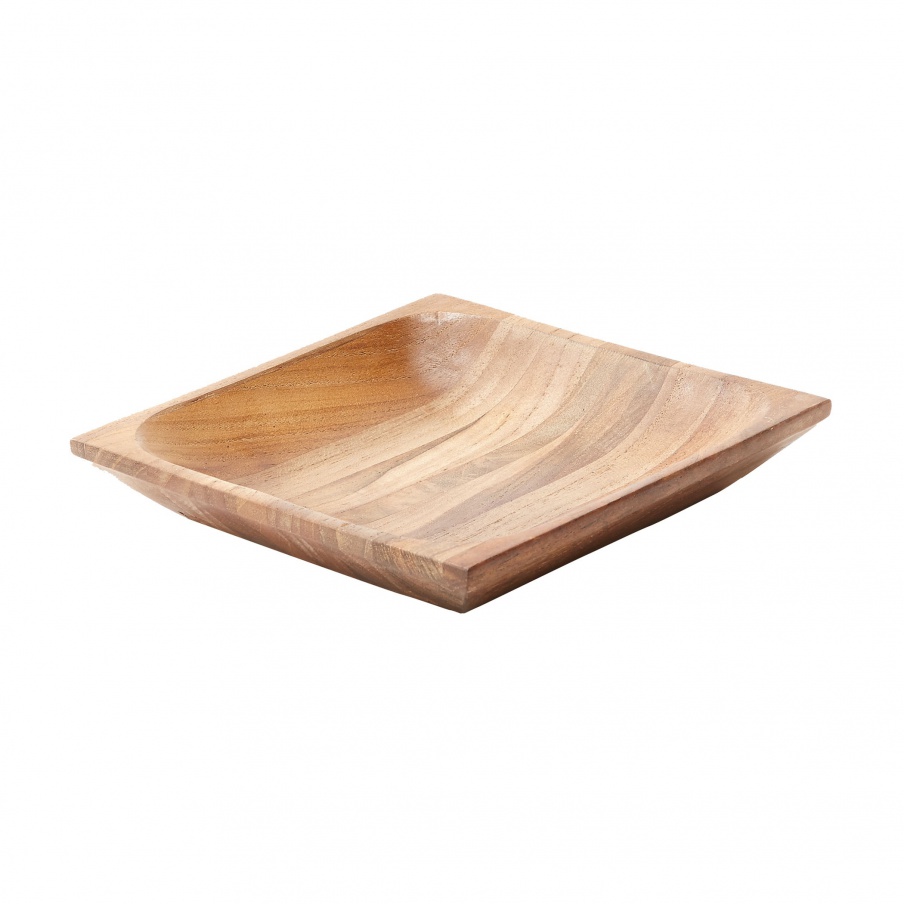 Behälter Natural Shallow Teak Tray - Sm Dimond Home