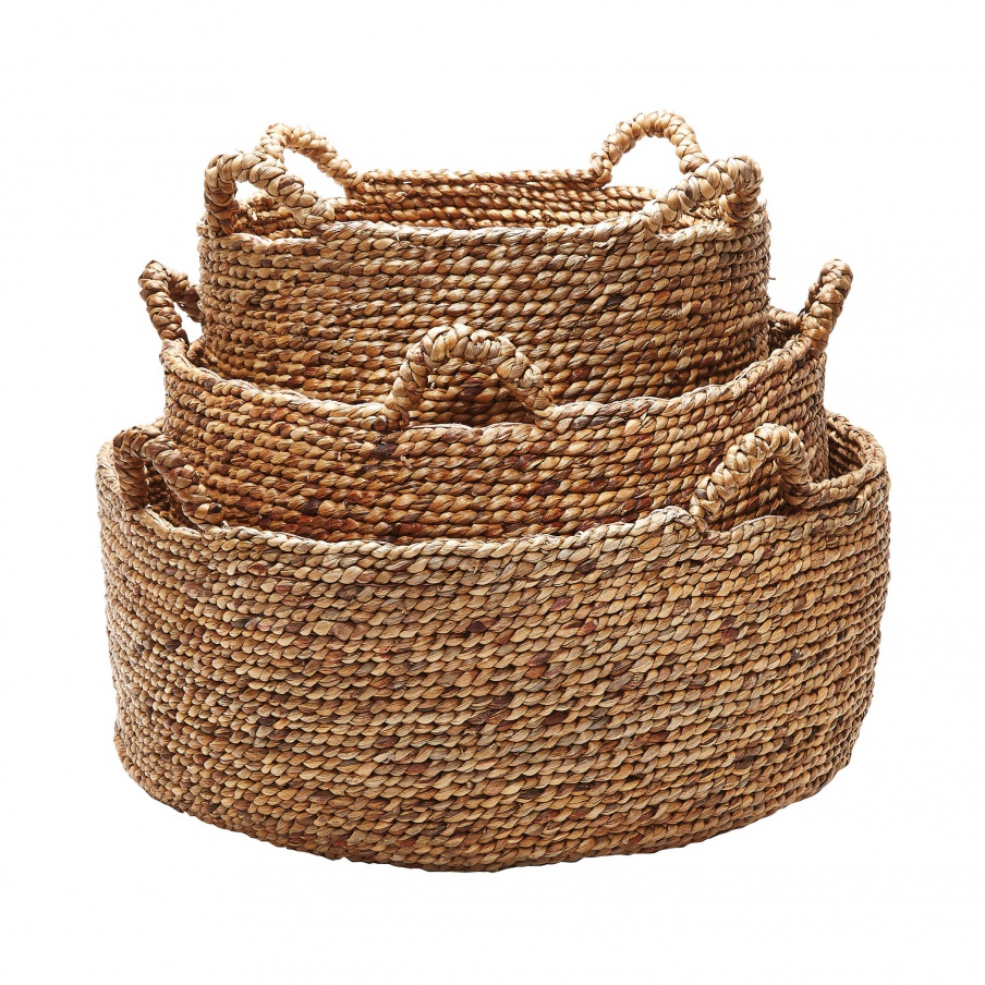 Aufbewahrungsbox Natural Low Rise Baskets - Set Of 3 Dimond Home