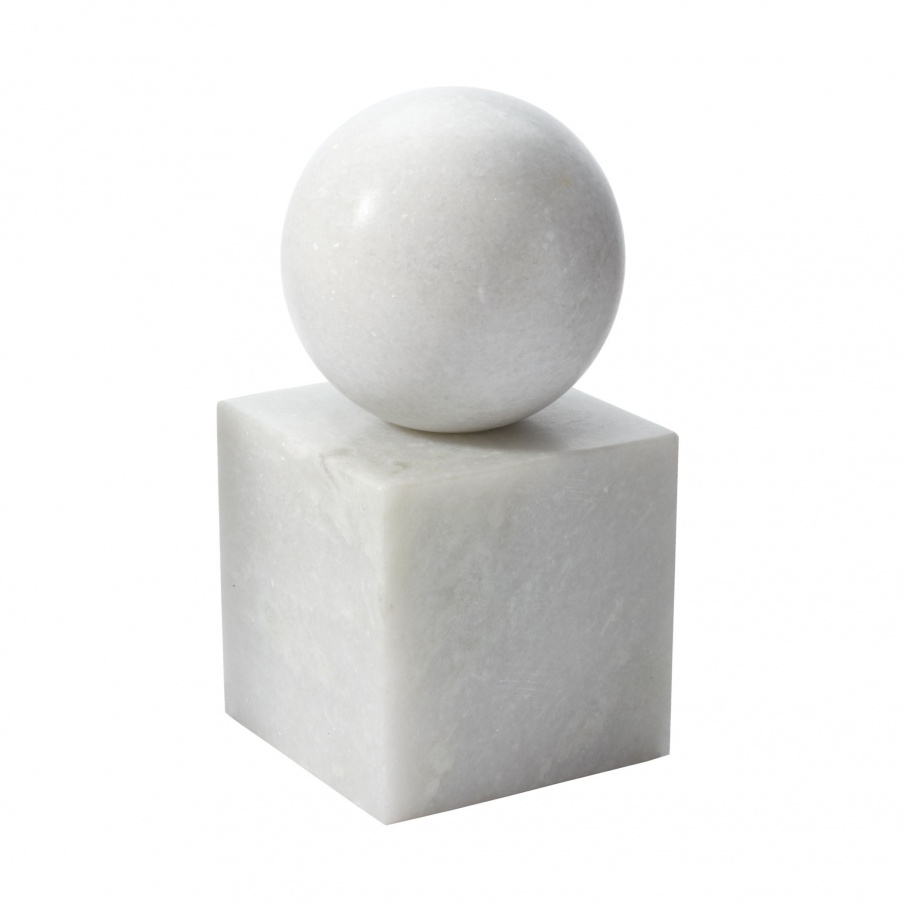 Книгодержатель Marble White Minimalist Bookend Dimond Home