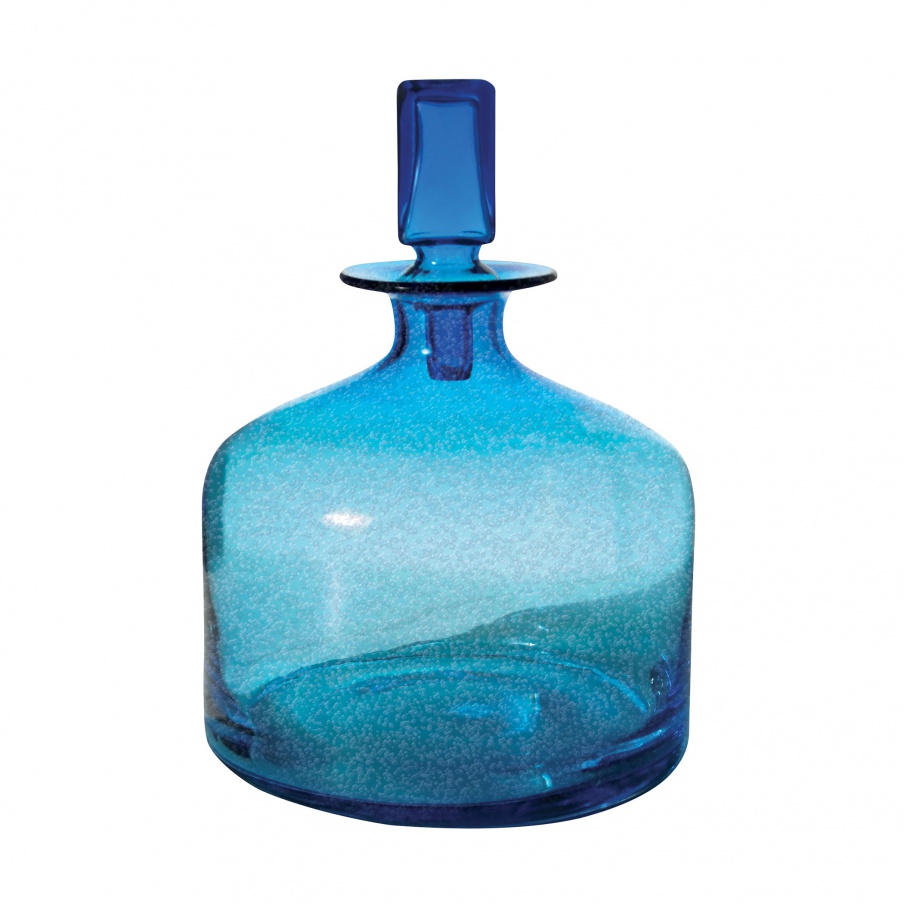 Vase Pool Blue Decanter - Sm Dimond Home