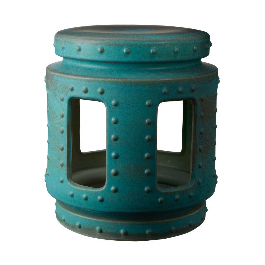 Hocker Copper Patina Throne Stool Dimond Home
