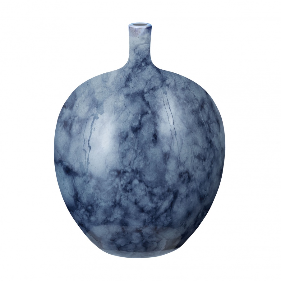 Vase Midnight Marble Bottle - Sm Dimond Home