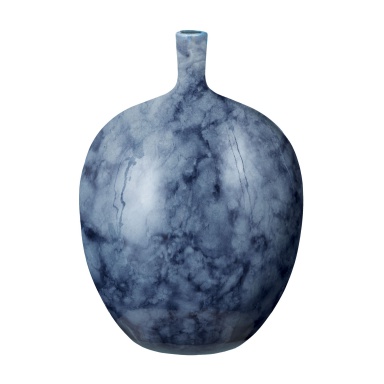 Vase Midnight Marble Bottle - Lg