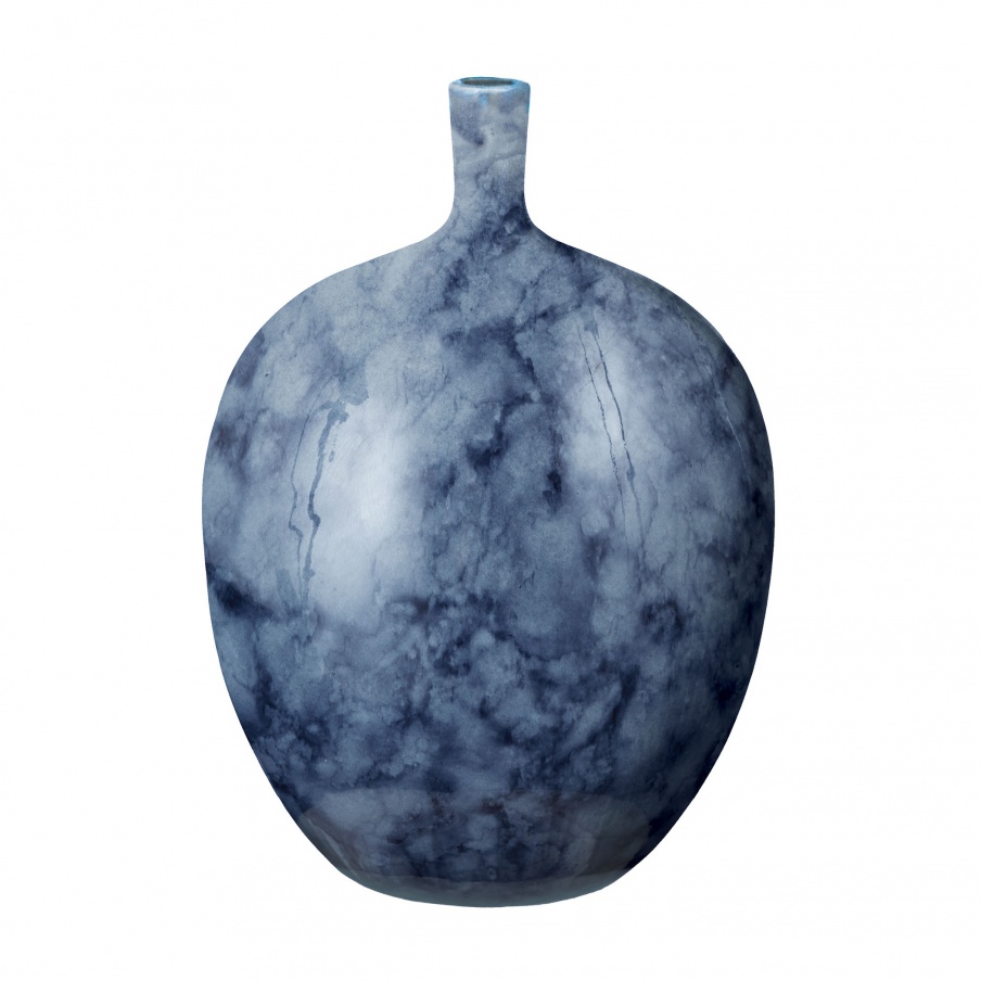 Vase Midnight Marble Bottle - Lg Dimond Home