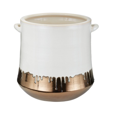 Vase Metallic Alloy Drip Crock