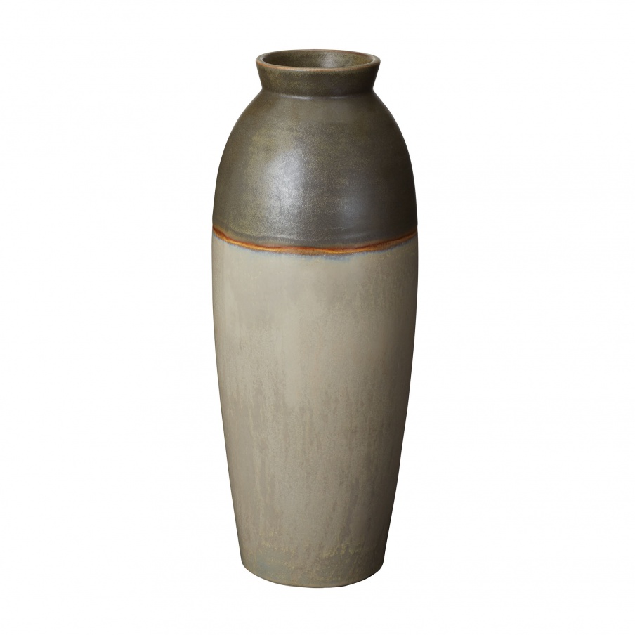Vase Olive Fire Line Vase - Large Dimond Home