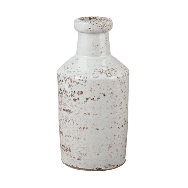 Vase Rustic White Milk Bottle