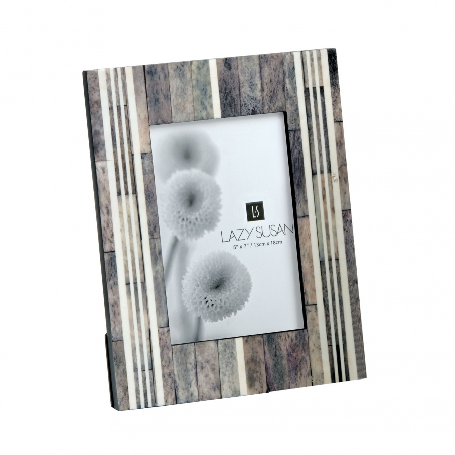 Bilderrahmen Gray And White Horn And Bone Frame Dimond Home