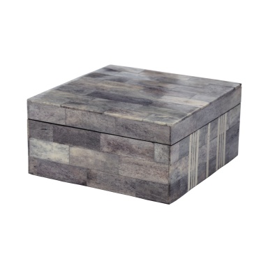 Aufbewahrungsbox Gray And White Bone Boxes - Lg