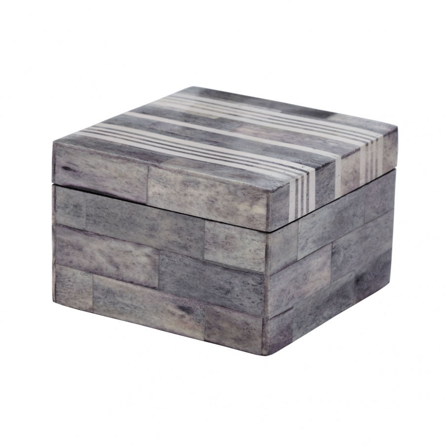 Aufbewahrungsbox Gray And White Bone Boxes - Sm Dimond Home