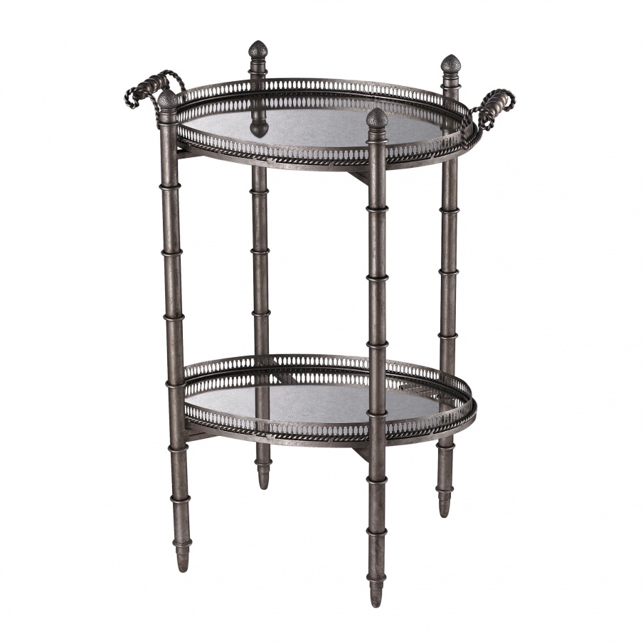 Tisch Tyrella Silver Tray Table Dimond Home